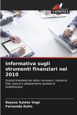 Informativa sugli strumenti finanziari nel 2010