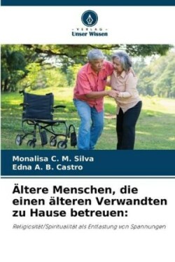 Ältere Menschen, die einen älteren Verwandten zu Hause betreuen