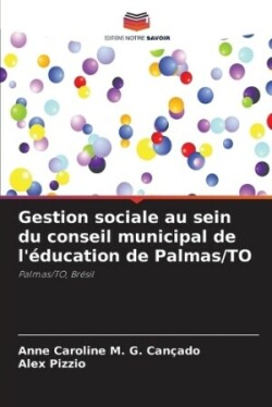 Gestion sociale au sein du conseil municipal de l'éducation de Palmas/TO