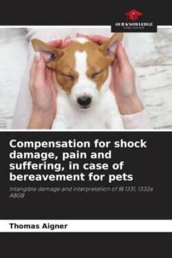 Compensation for shock damage, pain and suffering, in case of bereavement for pets