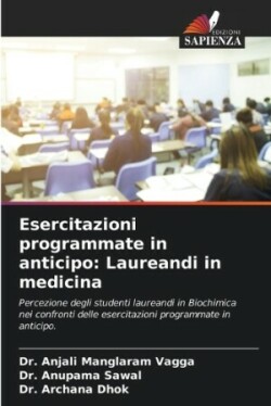 Esercitazioni programmate in anticipo