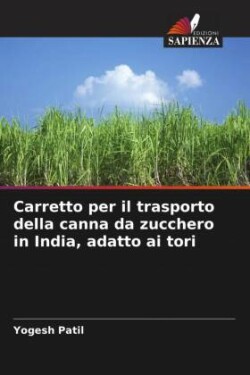 Carretto per il trasporto della canna da zucchero in India, adatto ai tori