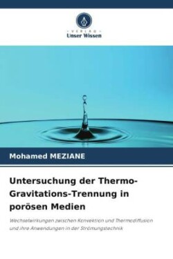 Untersuchung der Thermo-Gravitations-Trennung in porösen Medien