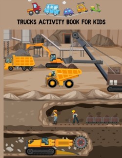 Trucks Activity Book For Kids