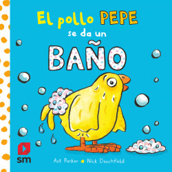 El pollo Pepe se da un baño