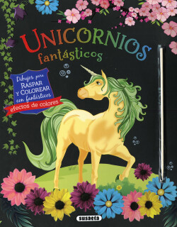 Unicornios fantásticos para raspar y colorear