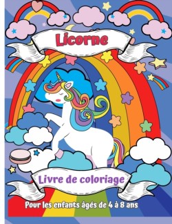 Livre de coloriage de licorne pour enfants de 4 a 8 ans