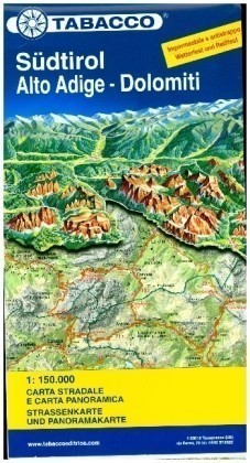 South Tirol / Alto Adige /Dolomites road map & panoramic map