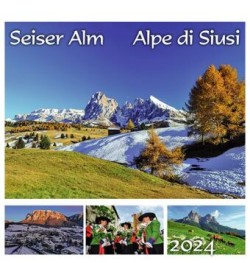 Seiser Alm - Schlern 2024, Postkartenkalender Querformat