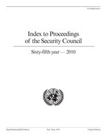 Index to proceedings of the Security Council sixty-fifth year, 2010