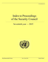 Index to proceedings of the Security Council