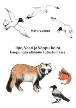 Ilpo, Vaari ja Vappu-koira kaupungin eläimiin tutustumassa