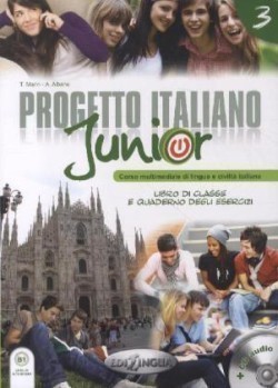 Progetto Italiano Junior 3 Libro di classe e Quaderno degli esercizi + CD + DVD