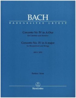 Concerto Nr. IV für Cembalo und Streicher A-Dur BWV 1055, Partitur