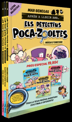 PACK Aprèn a llegir amb... Els detectius Poca-zooltes! 4,5 i 6: En lletra MAJÚS