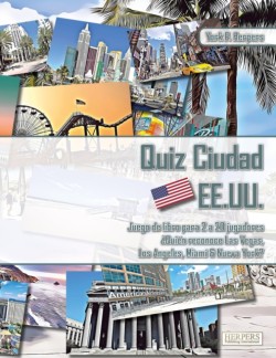 Quiz Ciudad EE.UU. Juego de libros para 2 a 20 jugadores ¿Quién reconoce Las Vegas, Los Angeles, Miami y Nueva York?