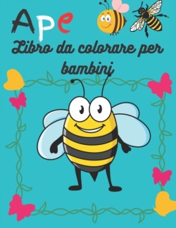 Ape Libro da colorare per bambini