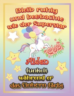 Bleib ruhig und beobachte wie Superstar Aiden funkelt wahrend sie das Einhorn farbt