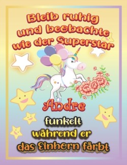 Bleib ruhig und beobachte wie Superstar Andre funkelt wahrend sie das Einhorn farbt