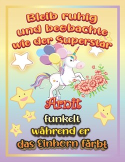 Bleib ruhig und beobachte wie Superstar Arnit funkelt wahrend sie das Einhorn farbt