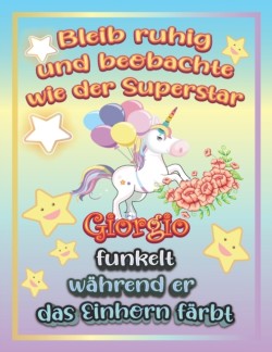 Bleib ruhig und beobachte wie Superstar Giorgio funkelt wahrend sie das Einhorn farbt