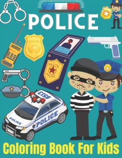 Police coloring book for kids