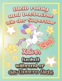 Bleib ruhig und beobachte wie Superstar Xaiver funkelt wahrend sie das Einhorn farbt