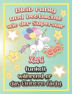 Bleib ruhig und beobachte wie Superstar Xari funkelt wahrend sie das Einhorn farbt