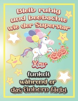 Bleib ruhig und beobachte wie Superstar Xav funkelt wahrend sie das Einhorn farbt