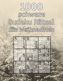 1000 schwere Sudoku Rätsel für Weihnachten