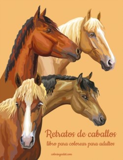 Retratos de caballos libro para colorear para adultos