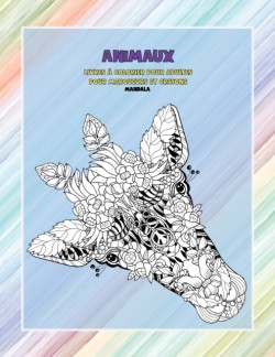 Livres a colorier pour adultes pour marqueurs et crayons - Mandala - Animaux