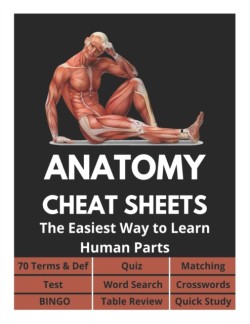 Anatomy Cheat Sheets - 70 Terms & Def, Quiz, Matching, Test, Word Search, Crosswords, Bingo, Table Review, Quick Study