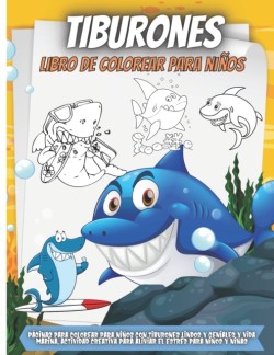 Tiburones Libro De Colorear Para Niños