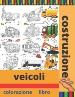 costruzione veicoli colorazione libro