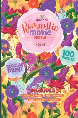 Romantic Movie Puzzle Volume 5 Includes Word Search Sudoku Word Scramble Missing Vowel